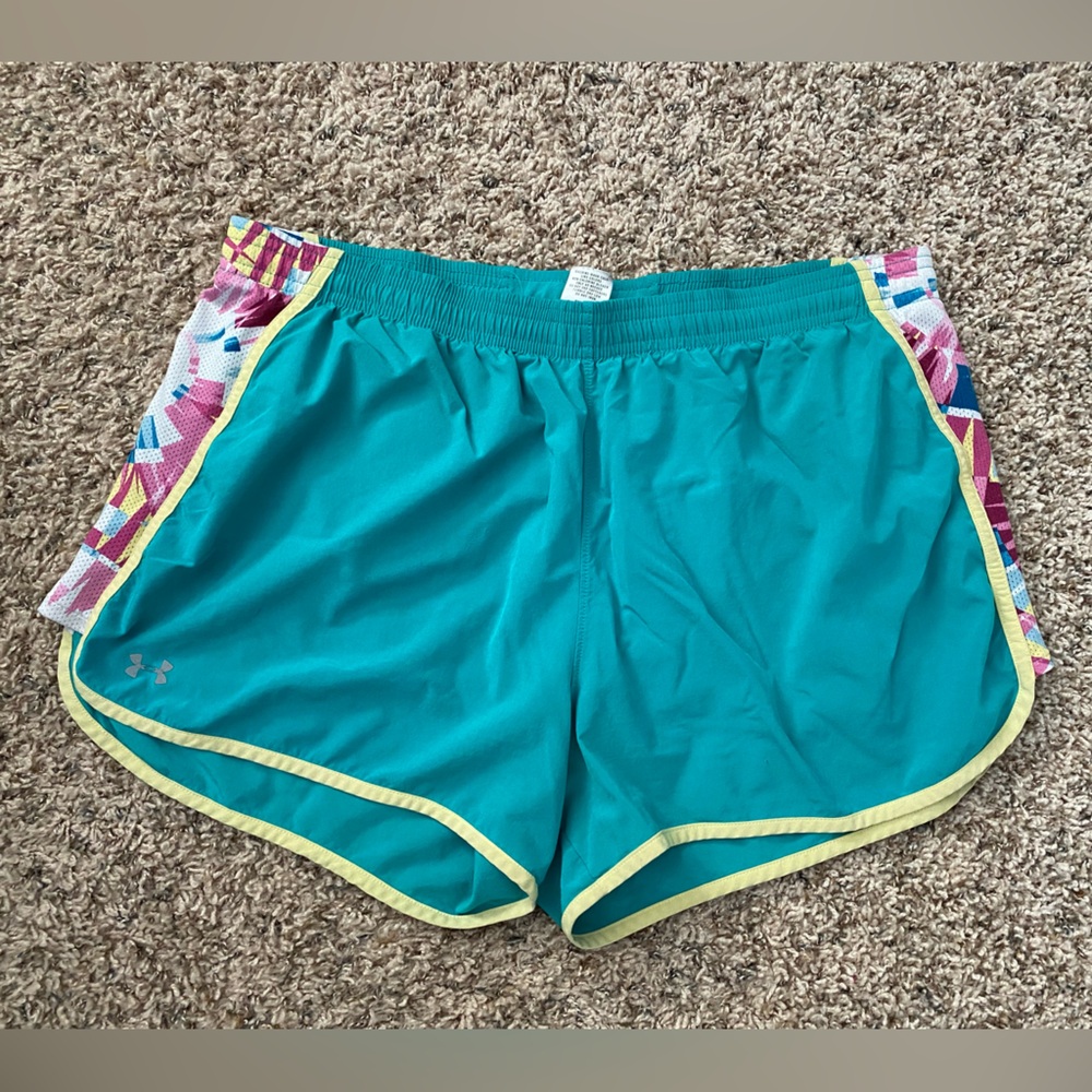 Women's Teal Under Armour Athletic Shorts
